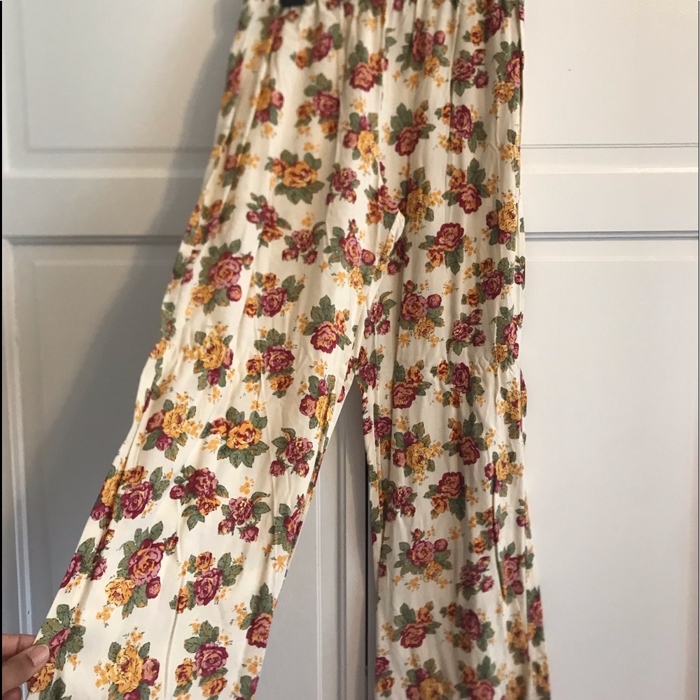 floral flare pants